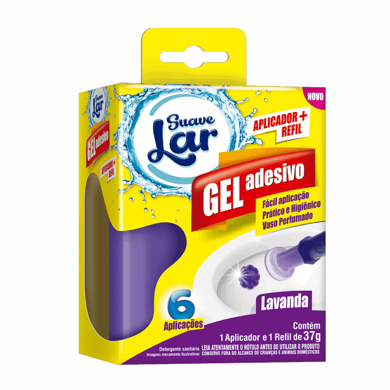 Gel adesivo com aplicador Suave Lar 37G – Lavanda