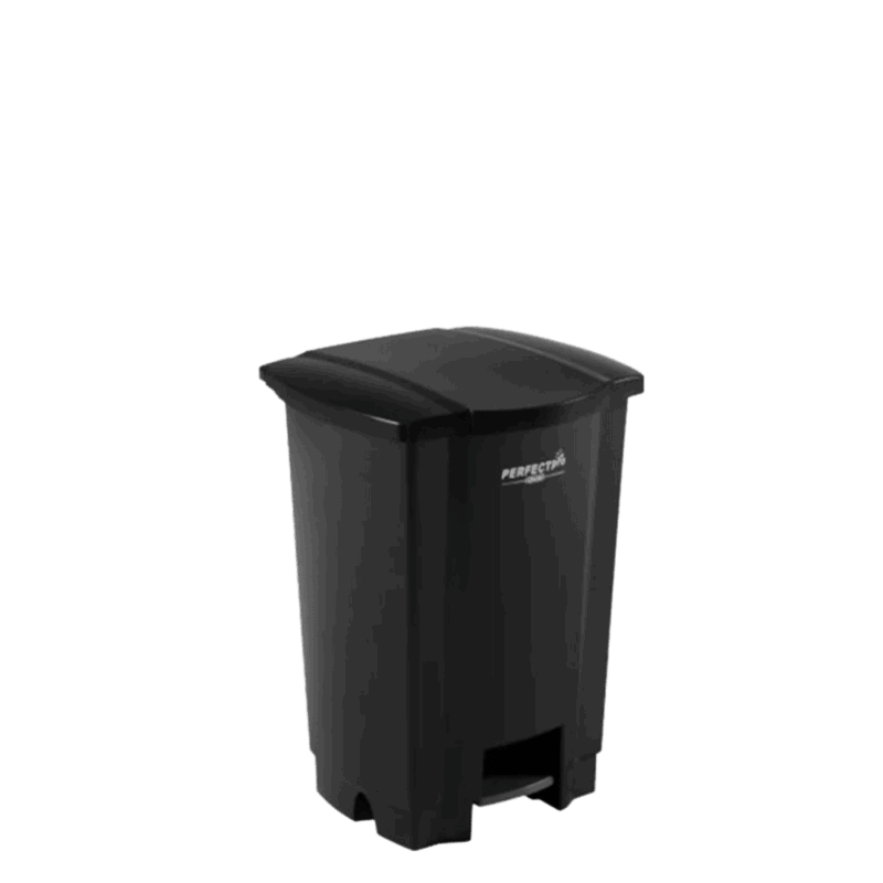 Lixeira com pedal Perfect 17L preta
