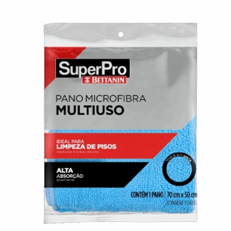 Pano de Microfibra 70x50cm Azul -SuperPro