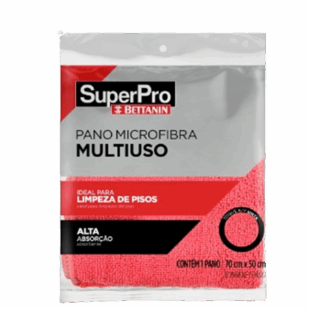 Pano de Microfibra 70x50cm Vermelho - SuperPro