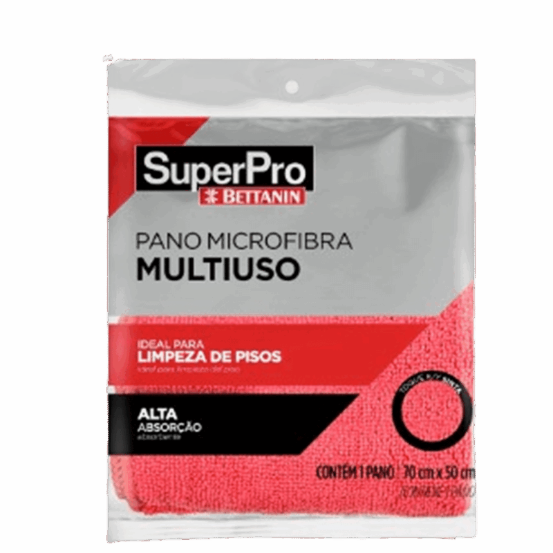 Pano de Microfibra 70x50cm Vermelho - SuperPro