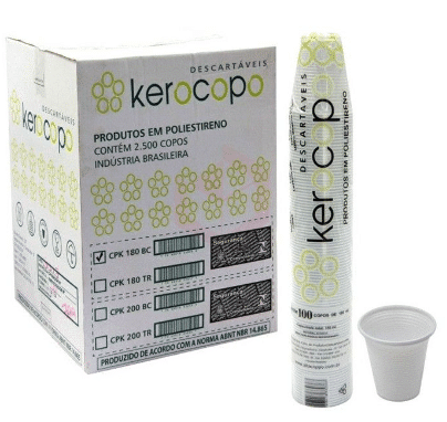 Copo Kerocoppo 180ml Branco c/ 2.500un - PS 