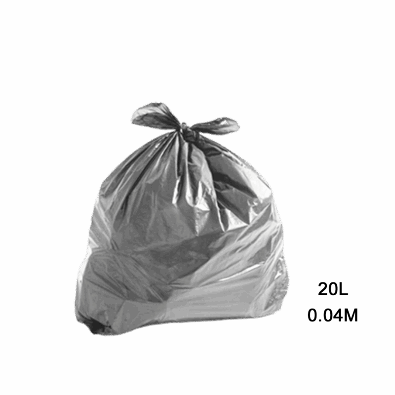 Saco para Lixo Cinza 20L 0.04m Fardo C/ 100 Un