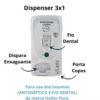 Dispenser 3 em 1 - Enxaguante Bucal Halito Puro - Modelo a Pilha Branco