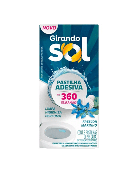 Pastilha Adesiva Girando Sol 3X9g Frescor Marinho