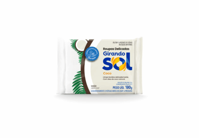 Sabao Em Barra Coco 180g Girando Sol