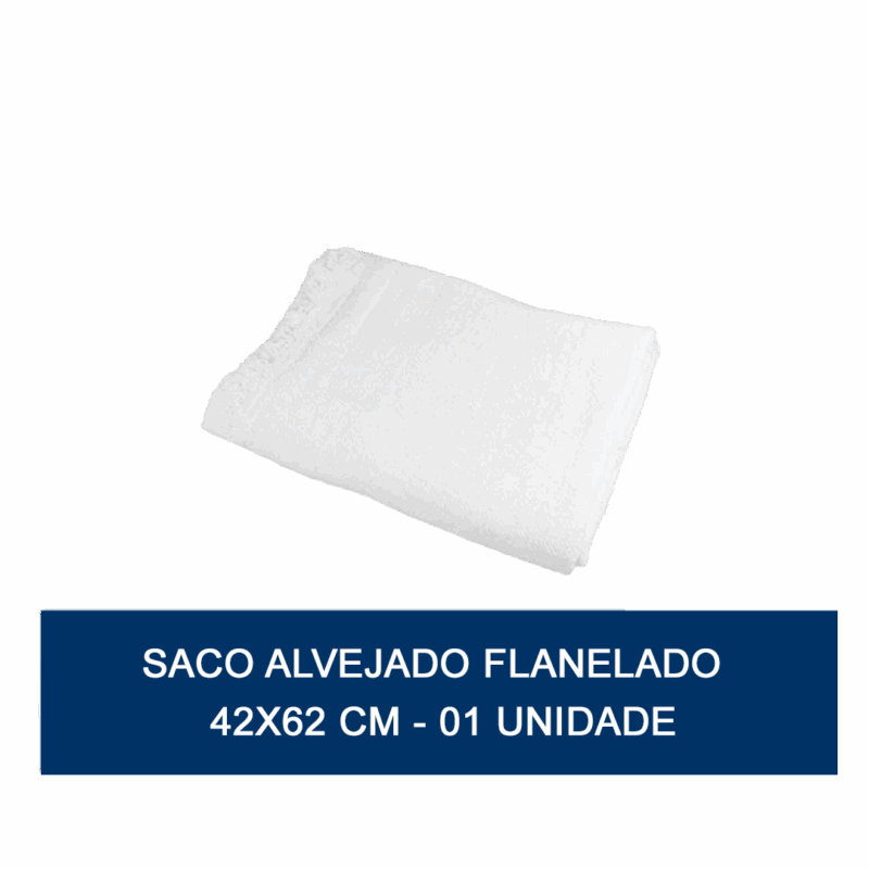 Saco Alvejado Flanelado - 42 X62 Cm - 01 Unidade (pano de chão) - Image 2