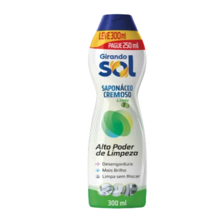 Sapólio/Saponáceo Cremoso Girando Sol 300ml - Limão