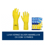 Luva de verniz silver Amarela M - com 12 pares - Image 2
