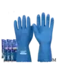 Luva de verniz silver azul M - com 12 pares