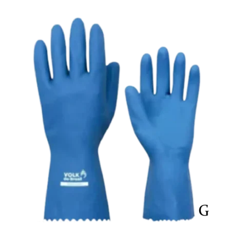 Luva de verniz silver azul G - unidade
