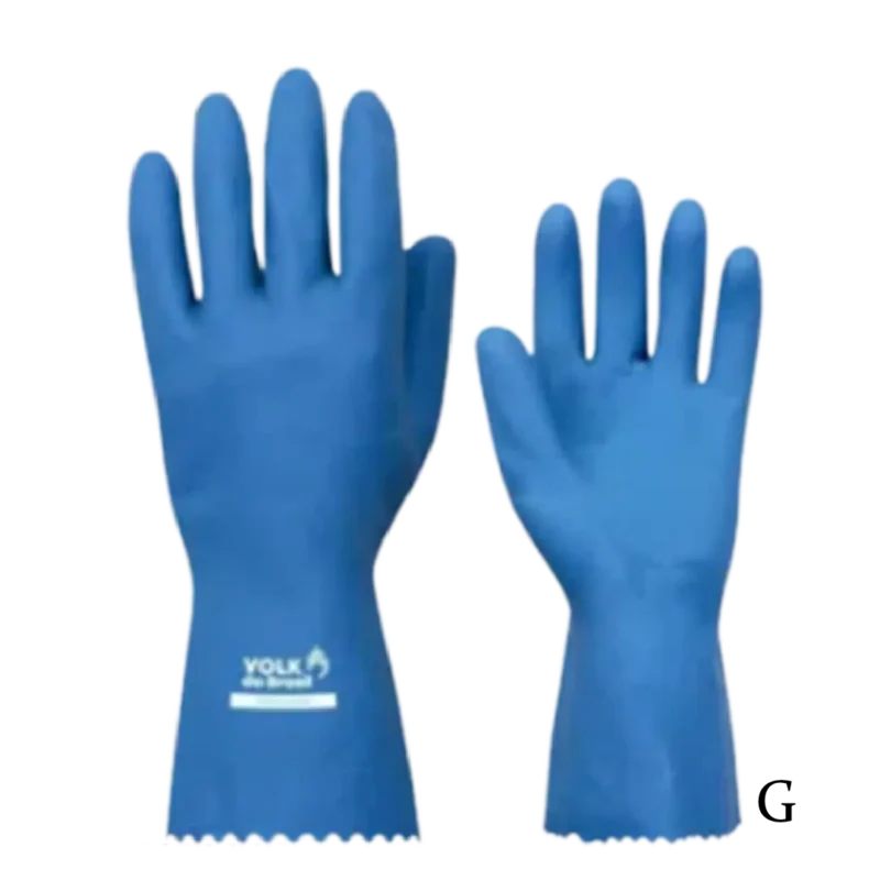 Luva de verniz silver azul G - unidade