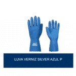 Luva de verniz silver azul P - unidade - Image 2