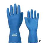 Luva de verniz silver azul P - unidade