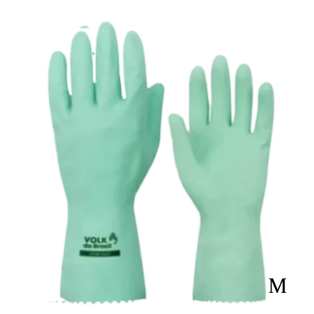 Luva de verniz silver verde M - unidade