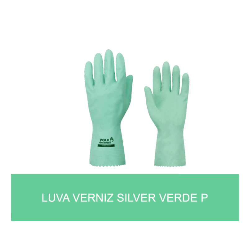 Luva de verniz silver verde P - unidade - Image 2