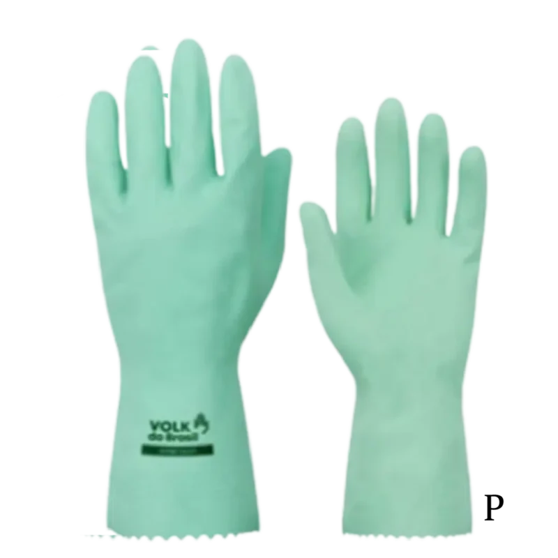 Luva de verniz silver verde P - unidade