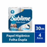 Papel Higiênico Rolo Folha Dupla De 30m Sublime- Pacote Com 4 Rolos - Image 2