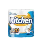 Toalha de papel em rolo kitchen pacote com 2 rolos - total 120 folhas