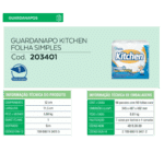 Guardanapo Kitchen Pequeno c/ 96 pacotes - Tamanho folha: 22,7x22,8 cm - Image 2