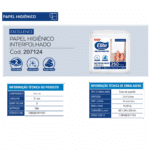 Papel Higiênico Interfolhado Folha Dupla c/ 48 pacotes de 250 folhas - Image 3