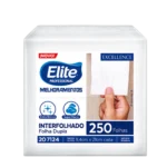Papel Higiênico Interfolhado Folha Dupla Elite - Pacote Com 250 Folhas