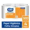 Papel Higiênico Rolo Classic Folha Simples c/ 4 rolos de 500 metros