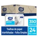 Toalha de Papel Interfolhado Plus c/ 24 pacotes de 350 folhas
