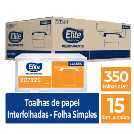 Toalha de Papel Interfolhado Snack c/ 15 pacotes de 350 folhas