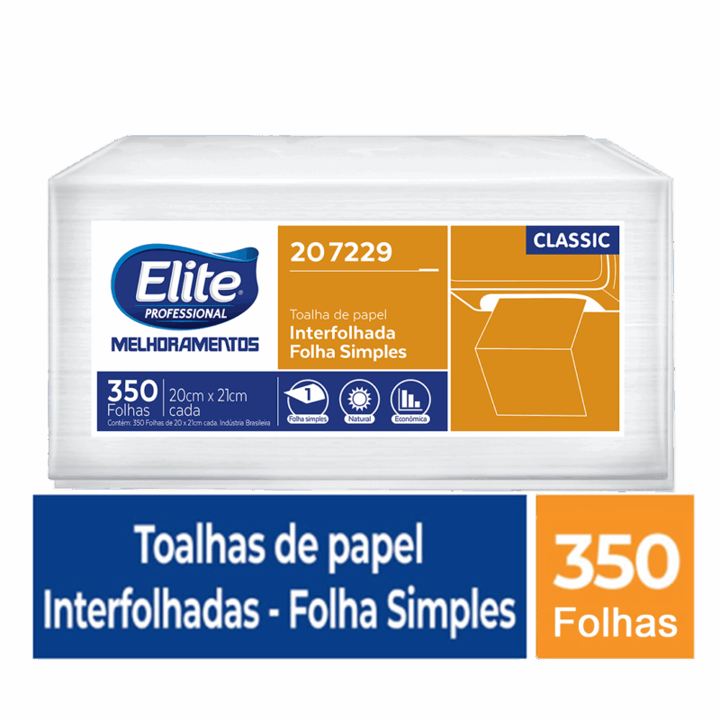 Toalha De Papel Interfolhado Snack Folha Simples - Pacote 350 Folhas - Image 2