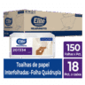Toalha de Papel Interfolhado Excellence - Folha Quadrupla c/ 18 pacotes de 150 folhas