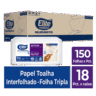 Toalha de Papel Interfolhado Excellence - Folha Tripla c/ 18 pacotes de 150 folhas