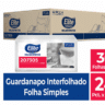 Guardanapo interfolhado folha simples fast food com 24 pacotes de 300 folhas