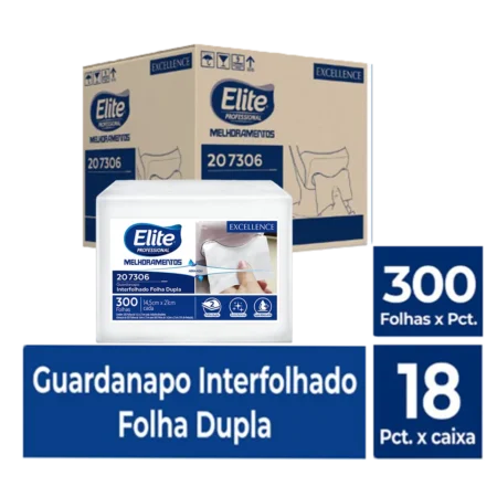 Guardanapo Interfolhado Folha Dupla c/ 18 pacotes de 300 folhas - Fast Food - Tamanho folha: 14,5 x 21 cm