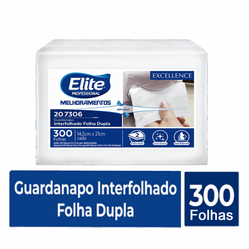 Guardanapo Interfolhado Folha Dupla Fast Food - Tamanho folha: 14,5 x 21 cm - 1 Pacote 300 Folhas - Image 3
