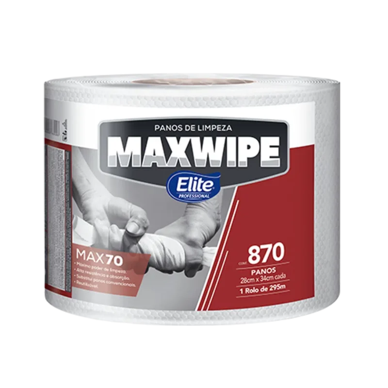 Toalha Papel Bobina Maxwipe Max 70 c/ 870 folhas