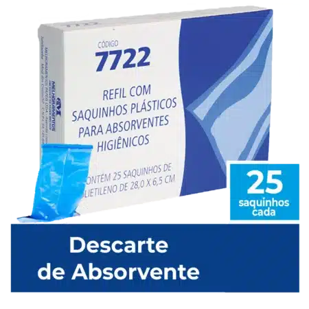 Saquinho Para Descarte de Absorvente c/ 12 refis x 25 saquinhos