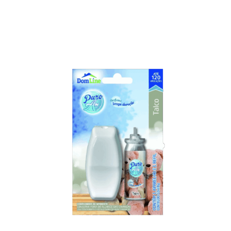Neutralizador Spray Talco Puro Ar Refil+Aplicador - 12ml - DOMLINE