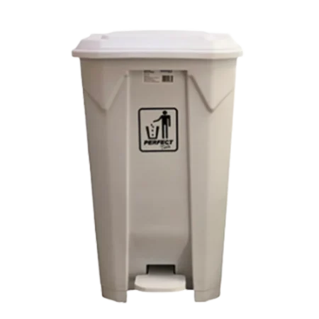 Lixeira branca com pedal 100L Perfect