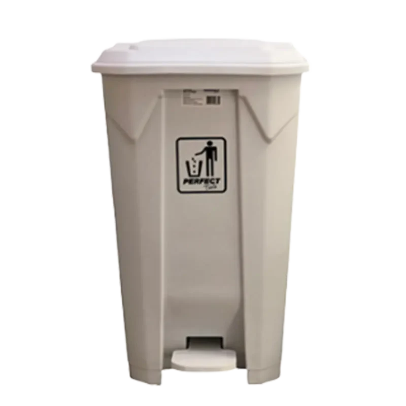 Lixeira branca com pedal 100L Perfect