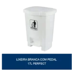 Lixeira Branca Com Pedal 17L Perfect - Image 2