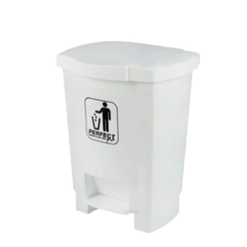 Lixeira Branca Com Pedal 17L Perfect