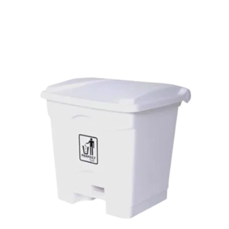 Lixeira Branca Com Pedal 35L Perfect
