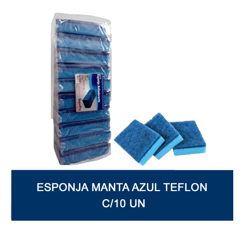 Esponja Manta Azul Teflon C/10 Un - Image 2