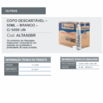 Copo Descartável - 50ml - Branco - c/ 50 pacotes de 100 un - Image 3