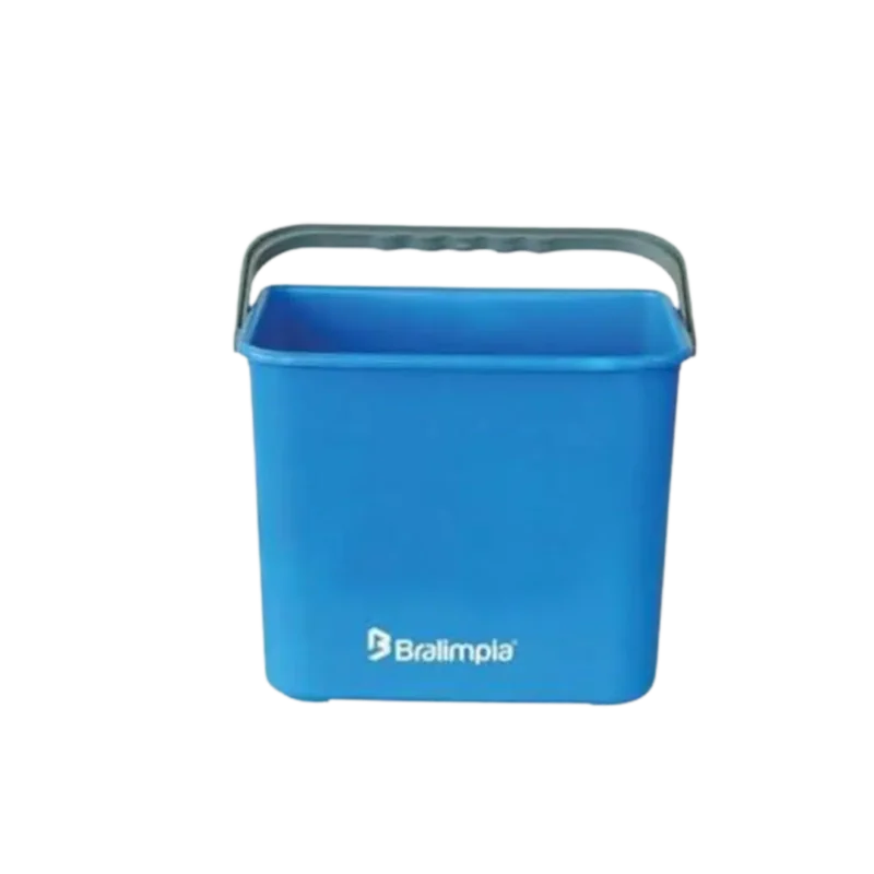 Balde 4L com alça azul - Bralimpia