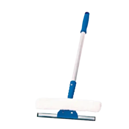 Rodo limpa vidros 25cm - Combinado 2 Em 1 - Com Cabo - Bralimpia
