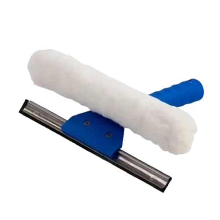 Rodo limpa vidros 45cm - Combinado 2 em 1 sem cabo - Bralimpia