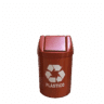 CE24VM - Cesto 14L vermelho com tampa basculante e logo - Bralimpia