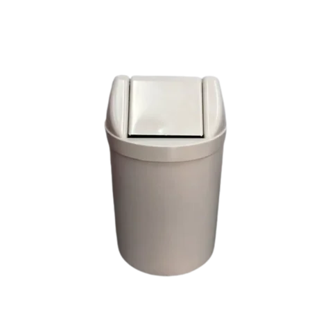 Coletor de lixo 14L com tampa basculante bege - Bralimpia